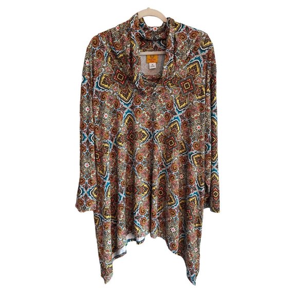 NWT Ruby Rd. Ladies Cowl Neck Stretchy Comfortable Lightweight Blouse SZ 4X - Picture 2 of 7